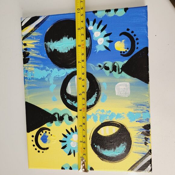 Original Painting Canvas Abstract art Design Floating Atmosphere Set of 3 Modern - Picture 5 of 15